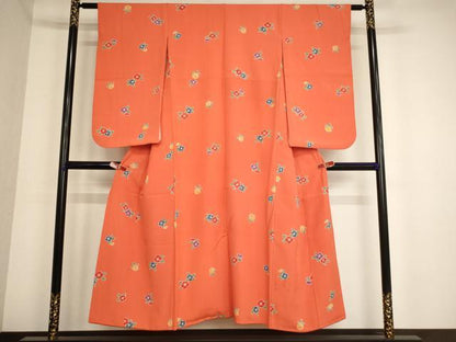 平和屋着物∵女の子 十三参り 子供 祝着 舞花文 正絹 逸品 AABB5626ja