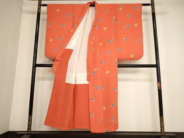 平和屋着物∵女の子 十三参り 子供 祝着 舞花文 正絹 逸品 AABB5626ja