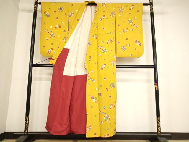 平和屋着物∵女の子 十三参り 子供 祝着 風車文 金彩 正絹 逸品 AABB5628ja