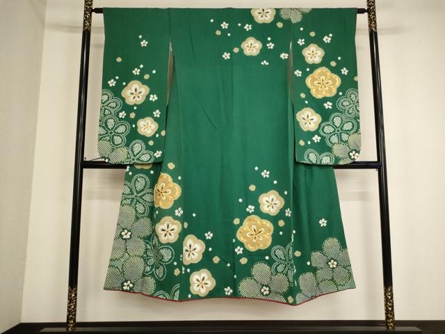 平和屋着物∵女の子 十三参り 子供 祝着 舞梅文 金彩 逸品 AABB5665ja