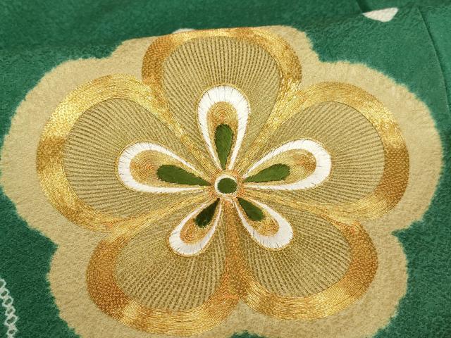 平和屋着物∵女の子 十三参り 子供 祝着 舞梅文 金彩 逸品 AABB5665ja