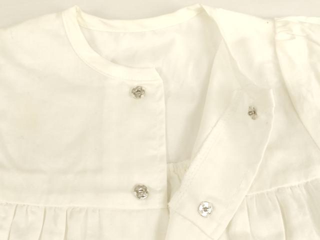 平和屋本店[]お宮参り　女の子　ベビードレス　帽子　スタイ3点セット　レース　50cmサイズ　箱付き　AABB5814ja