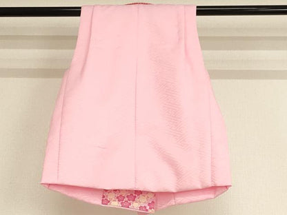 平和屋着物[]七五三　女の子　３歳　被布　式部浪漫　刺繍　花丸文　洗える着物　未使用　AABB5819ja