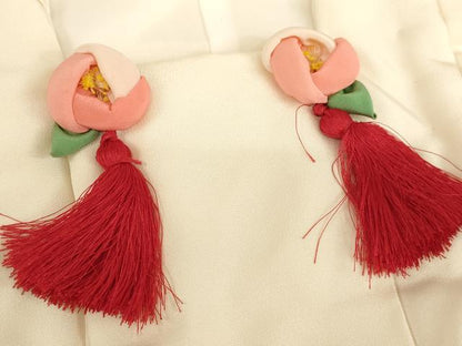 平和屋着物[]七五三　女の子　３歳　被布　刺繍　舞桜文　金糸　正絹　逸品　AABB5820ja