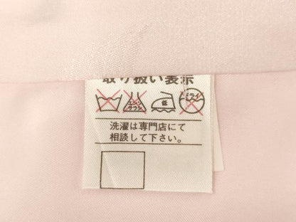 平和屋着物[]子供　女の子　長襦袢　袷　飛鶴花地紋　薄桜色　半衿刺繍　AABB5821ja