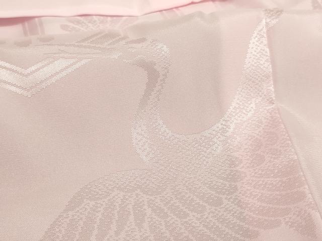 平和屋着物[]子供　女の子　長襦袢　袷　飛鶴花亀甲地紋　薄桜色　半衿刺繍　AABB5823ja