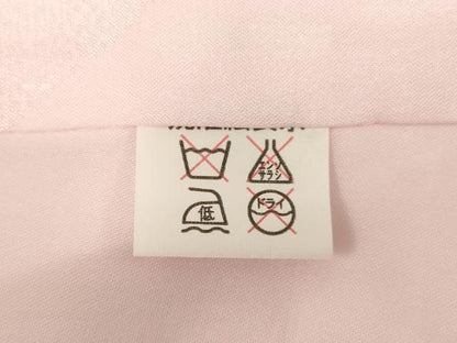 平和屋着物[]子供　女の子　長襦袢　袷　飛鶴花亀甲地紋　薄桜色　半衿刺繍　AABB5823ja