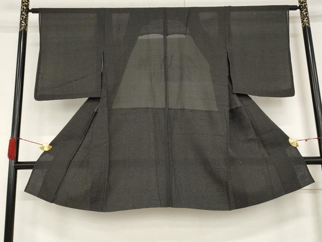平和屋着物▽羽織　スリーシーズン　春夏秋　塵除け　十字　黒地　洗える着物　AABB5847st