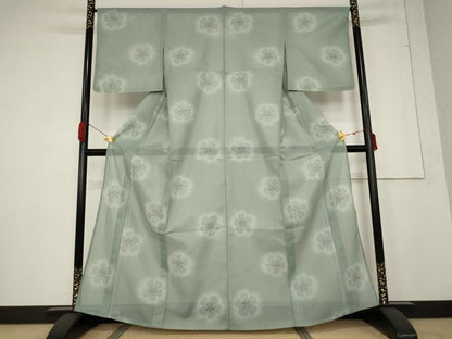 平和屋着物＊夏物 小紋 絽 桜 洗える着物 AABB5848st
