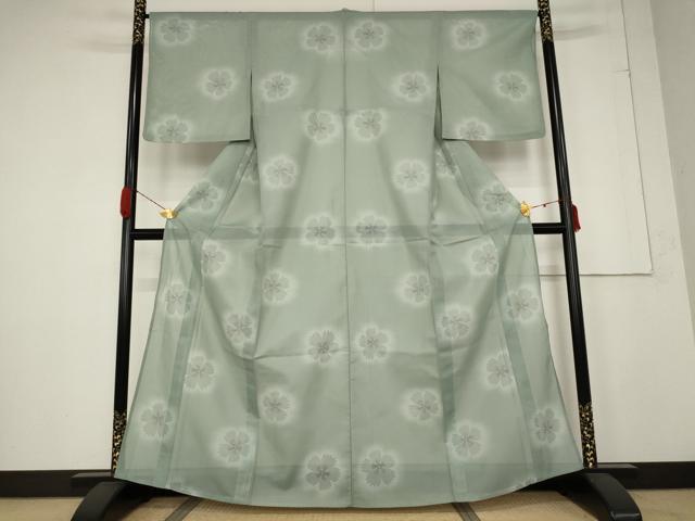 平和屋着物＊夏物 小紋 絽 桜 洗える着物 AABB5848st