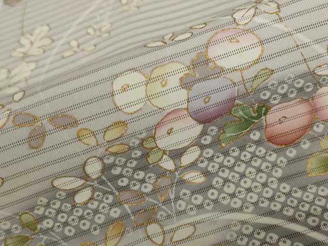 平和屋着物＊夏物 訪問着 絽 草花文 正絹 逸品 AABB5850st