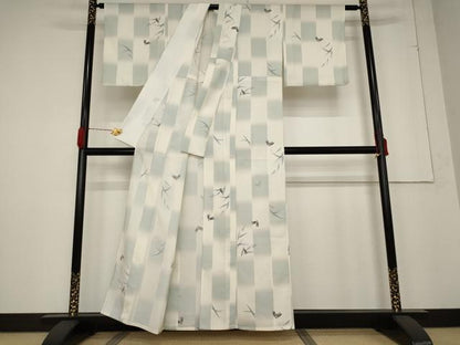 平和屋着物＊夏物 小紋 絽 蛍文 洗える着物 AABB5852st