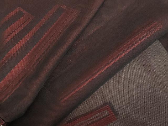 平和屋着物＊夏物 小紋 紗 幾何学文様 正絹 逸品 AABB5856st