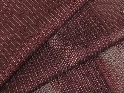 平和屋着物＊夏物 小紋 紗 縞 正絹 逸品 AABB5858st