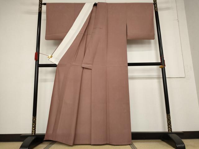 平和屋着物＊夏物 色無地 絽 蘇芳香色 正絹 逸品 AABB5859st