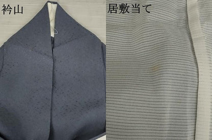 平和屋着物＊夏物 色無地 紗 鉛色 正絹 逸品 AABB5861st