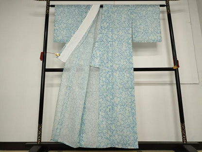 平和屋着物＊夏物 小紋 紗 花づくし AABB5862st
