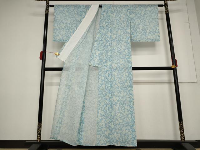 平和屋着物＊夏物 小紋 紗 花づくし AABB5862st