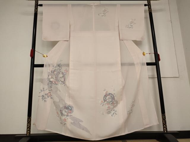 平和屋着物＊夏物 訪問着 絽 鏡裏花文 正絹 逸品 未使用 AABB5866st