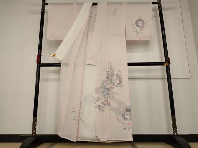 平和屋着物＊夏物 訪問着 絽 鏡裏花文 正絹 逸品 未使用 AABB5866st
