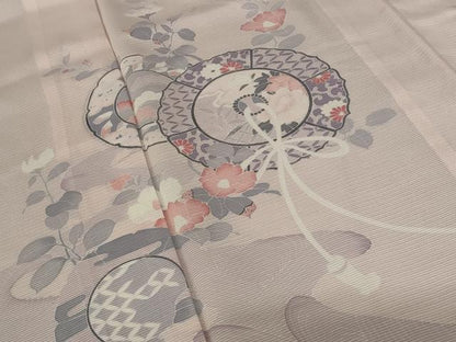 平和屋着物＊夏物 訪問着 絽 鏡裏花文 正絹 逸品 未使用 AABB5866st