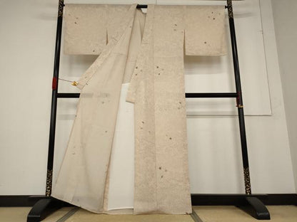 平和屋着物＊夏物 小紋 絽 楓尽くし 金彩 正絹 逸品 AABB5869st