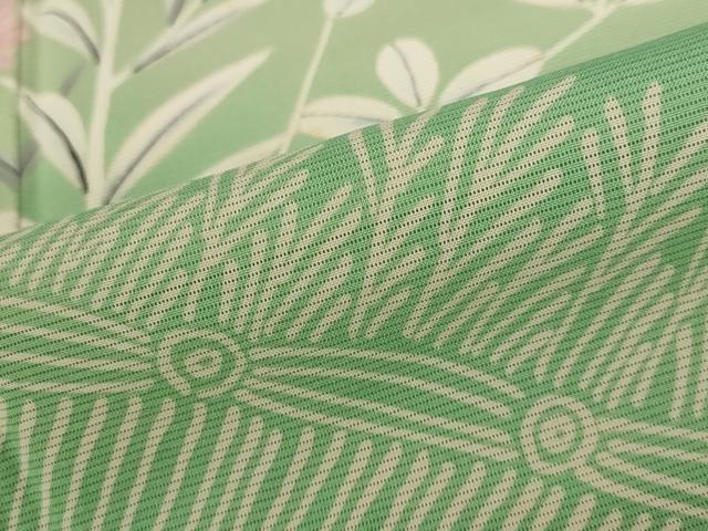 平和屋着物＊夏物 訪問着 絽 草花文 暈し染め 銀彩 正絹 逸品 AABB5872st