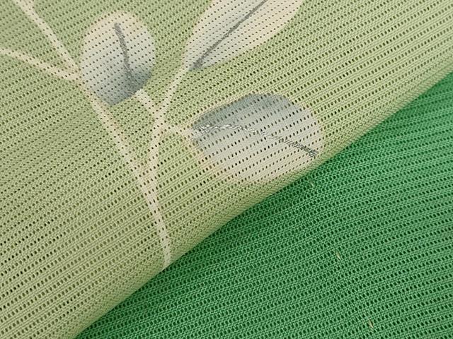 平和屋着物＊夏物 訪問着 絽 草花文 暈し染め 銀彩 正絹 逸品 AABB5872st