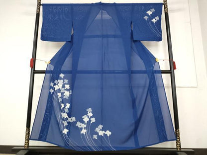 平和屋着物＊夏物 訪問着 絽 草花文 洗える着物 AABB5873st