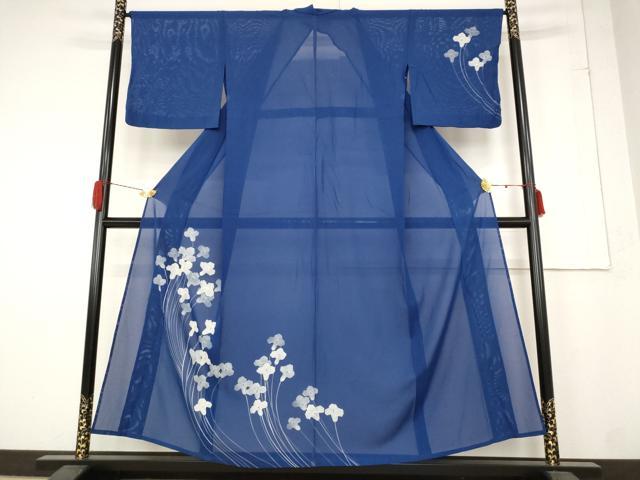 平和屋着物＊夏物 訪問着 絽 草花文 洗える着物 AABB5873st