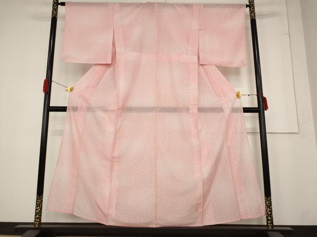 平和屋着物＊夏物 小紋 絽 丸文 洗える着物 AABB5874st
