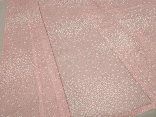 平和屋着物＊夏物 小紋 絽 丸文 洗える着物 AABB5874st