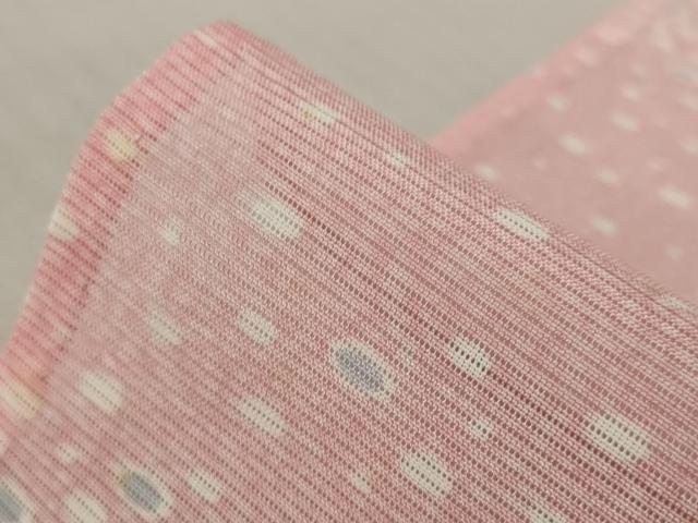 平和屋着物＊夏物 小紋 絽 丸文 洗える着物 AABB5874st