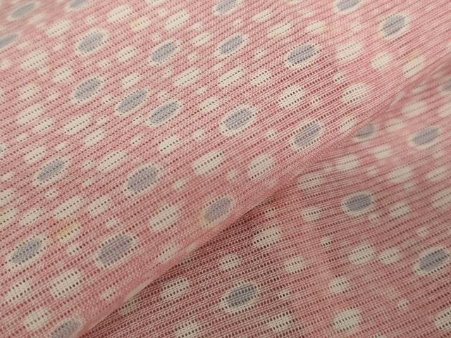 平和屋着物＊夏物 小紋 絽 丸文 洗える着物 AABB5874st