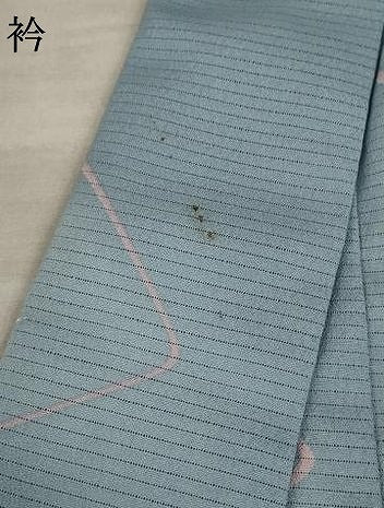 平和屋着物＊夏物 小紋 絽 花菱文 暈し染め 洗える着物 AABB5875st