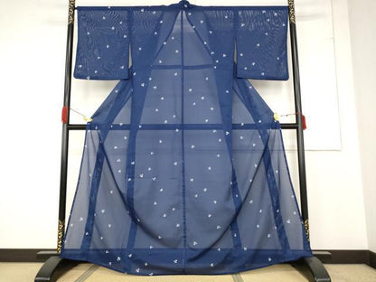 平和屋着物＊夏物 小紋 絽 成り物 洗える着物 AABB5881st