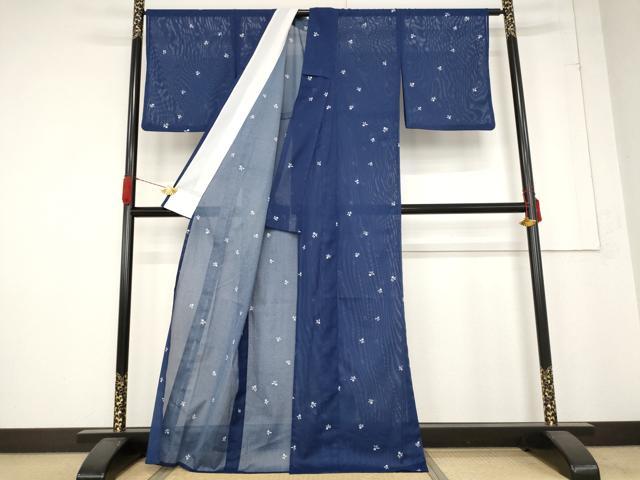 平和屋着物＊夏物 小紋 絽 成り物 洗える着物 AABB5881st