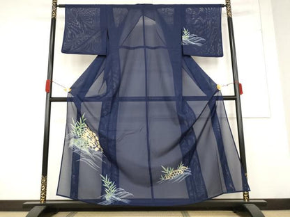 平和屋着物＊夏物 訪問着 絽 風景文 洗える着物 AABB5885st