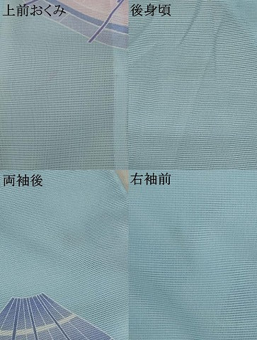 平和屋着物＊夏物 訪問着 絽 番傘 洗える着物 AABB5886st