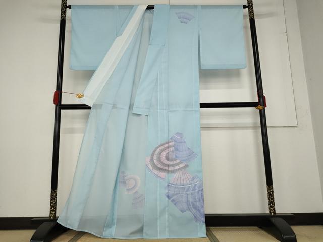 平和屋着物＊夏物 訪問着 絽 番傘 洗える着物 AABB5886st