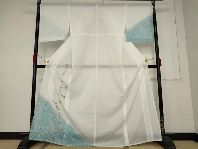 平和屋着物＊夏物 訪問着 絽 草花文 洗える着物 AABB5887st