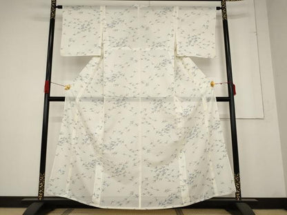 平和屋着物＊夏物 小紋 絽 飛鶴文 洗える着物 AABB5889st