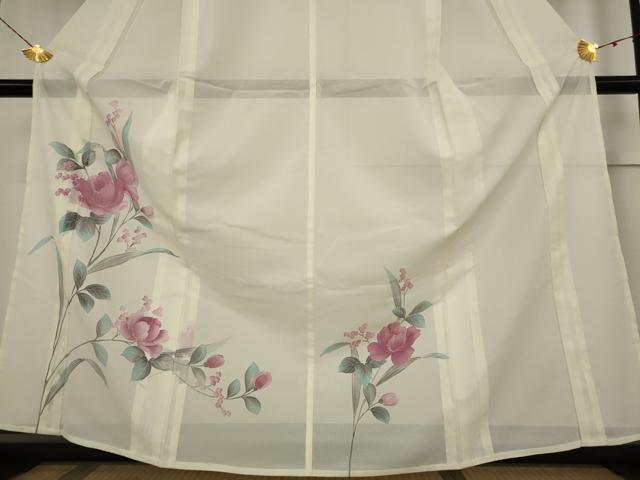 平和屋着物＊夏物 訪問着 絽 草花文 洗える着物 未使用 AABB5890st