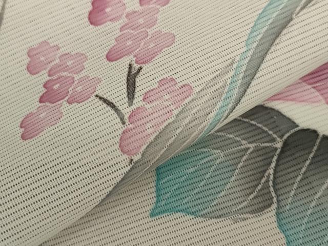 平和屋着物＊夏物 訪問着 絽 草花文 洗える着物 未使用 AABB5890st