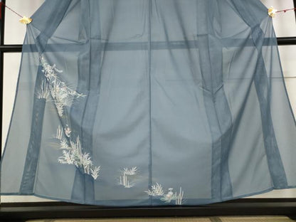 平和屋着物＊夏物 訪問着 絽 流水草花文 洗える着物 AABB5891st