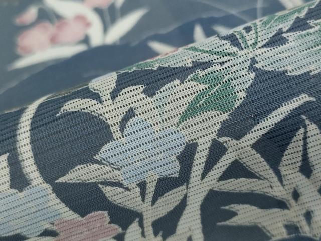 平和屋着物＊夏物 訪問着 絽 流水草花文 洗える着物 AABB5891st