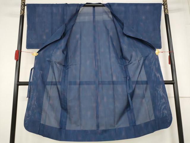 平和屋着物▽道行コート スリーシーズン 春夏秋 塵除け 霞文 正絹 逸品 未使用 AABB5900st