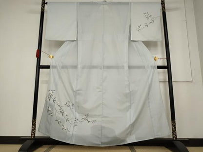 平和屋着物＊夏物　訪問着　絽　枝花文　洗える着物　AABB5901st