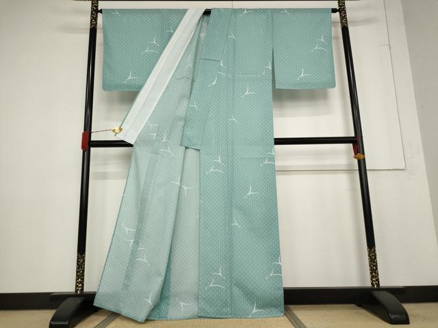 平和屋着物＊夏物 小紋 絽 飛鳥文 洗える着物 未使用 AABB5912st