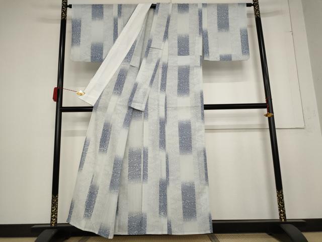 平和屋着物＊夏物 小紋 紗 流水文 洗える着物 AABB5916st